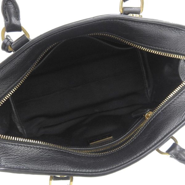 tkh23b1025015 3 PRADA 1BA164 2WAY Leather Handbag Crossbody Shoulder Bag Black