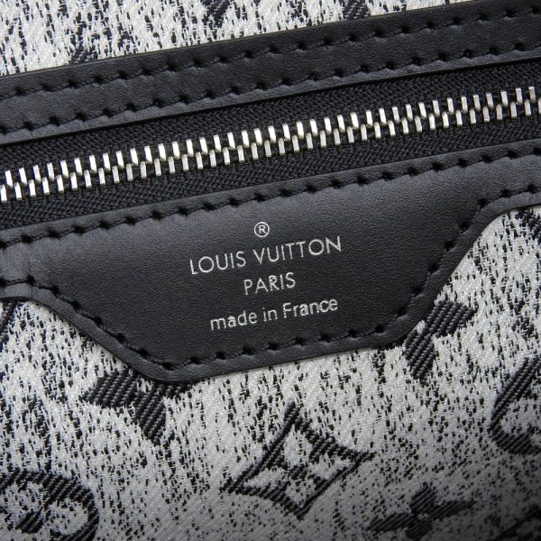 tkh23b1026016 6 Louis Vuitton M21464 Monogram Jacquard Denim Speedy Bandouliere 2 Way Bag Gray