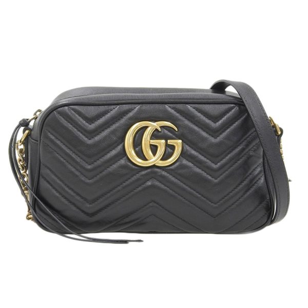 tkh23b1128005 1 Gucci GG Marmont Crossbody Chain Shoulder Bag Black