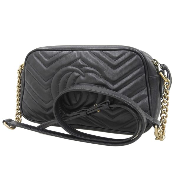 tkh23b1128005 2 Gucci GG Marmont Crossbody Chain Shoulder Bag Black