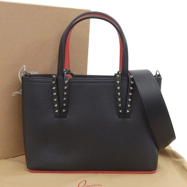 tkh23b1129005 1 Christian Louboutin Kabata Mini Studded 2 Way Bag 1205054 Leather Hand Bag Shoulder Bag