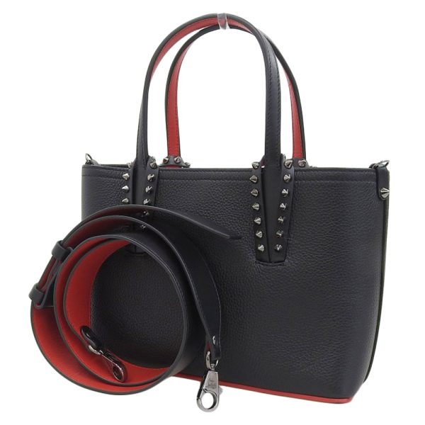 tkh23b1129005 2 Christian Louboutin Kabata Mini Studded 2 Way Bag 1205054 Leather Hand Bag Shoulder Bag