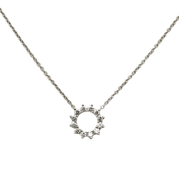 ティファニーオープンサークルネックレスPt950プラチナレディースTIFFANYCo中古 Tiffany Open Circle Necklace Platinum