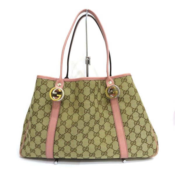 0 gu221024 1 01 Gucci Tote Bag GG Canvas B Rank Beige Pink