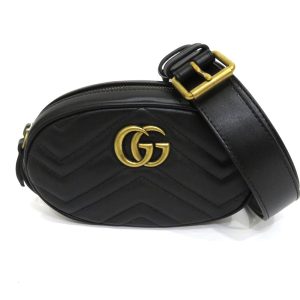 0 gu230319 1 Gucci GG Marmont bag body bag belt bag waist bag NS rank black