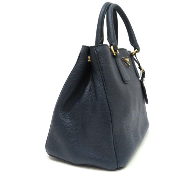 0 pr210222 1 02 Prada Vitello Dino Leather 2WAY Bag AB Rank Navy