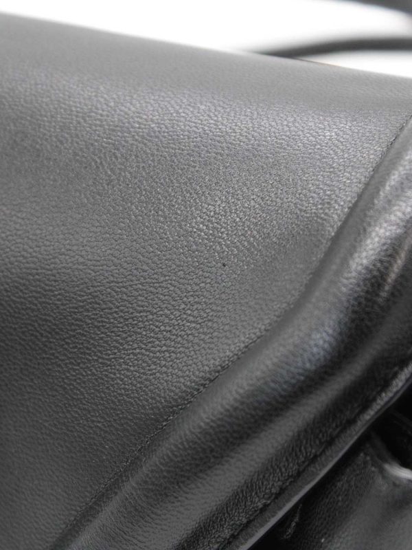 0088 Bottega Veneta Beak Small Shoulder Bag Black Leather