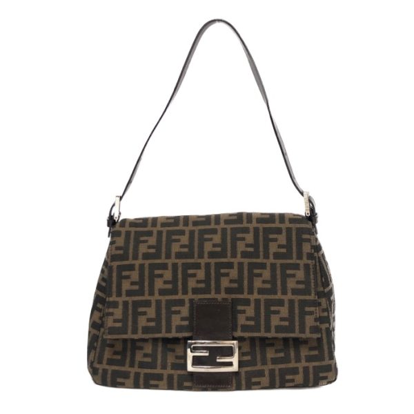015146s 1 Fendi Mamma Bucket Handbag One Shoulder Bag Brown Zucca Pattern