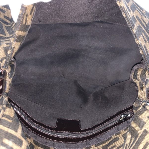 015146s 7 Fendi Mamma Bucket Handbag One Shoulder Bag Brown Zucca Pattern