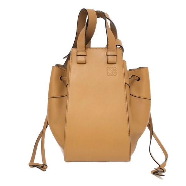 015460s 1 Loewe Hammock DW Medium Drawstring 2way Handbag Shoulder Bag Camel