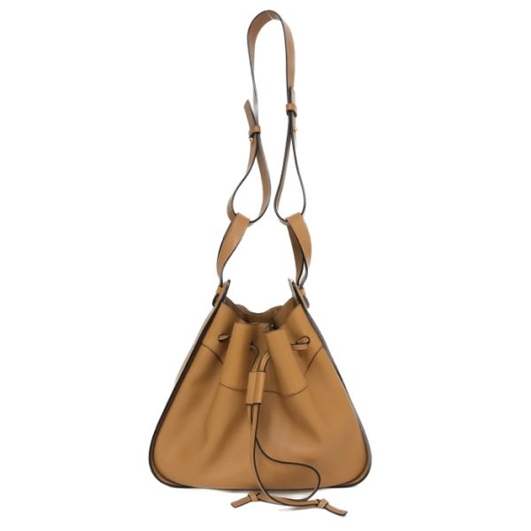 015460s 3 Loewe Hammock DW Medium Drawstring 2way Handbag Shoulder Bag Camel