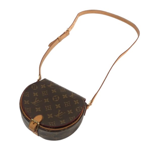 015542s 2 Louis Vuitton Tambourine Monogram Shoulder Bag Tan