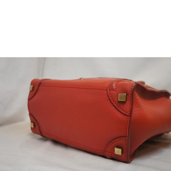 06469 3 Celine Micro Luggage Shopper Bag Red