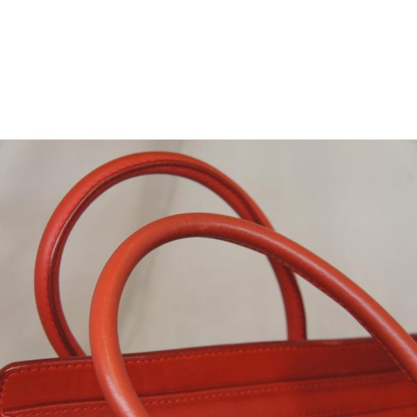 06469 4 Celine Micro Luggage Shopper Bag Red