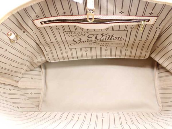 0873 Louis Vuitton Neverfull GM Monogram Tote Bag Storage Luggage Beige x Brown