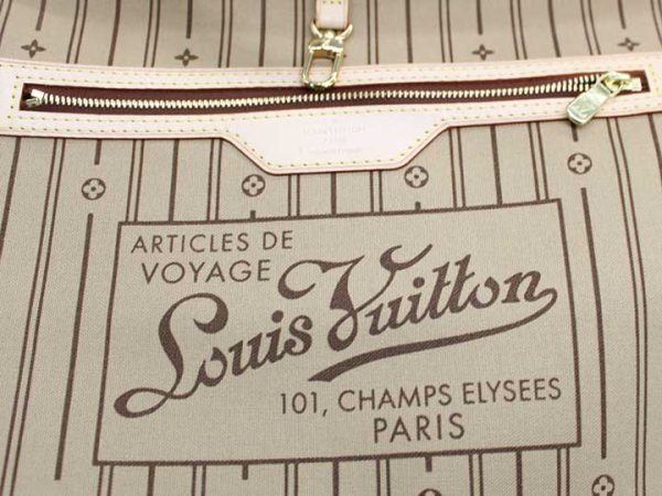 0876 Louis Vuitton Neverfull GM Monogram Tote Bag Storage Luggage Beige x Brown