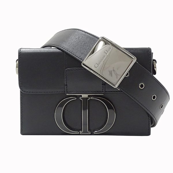 1 Dior Montaigne 30 Small Calf Leather Shoulder Bag Black