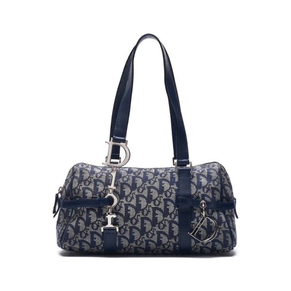 1 Dior Trotter D Charm Mini Handbag Canvas Navy