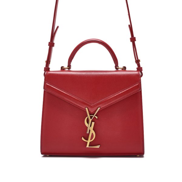 1 Saint Laurent Cassandra Mini Leather Handbag Red