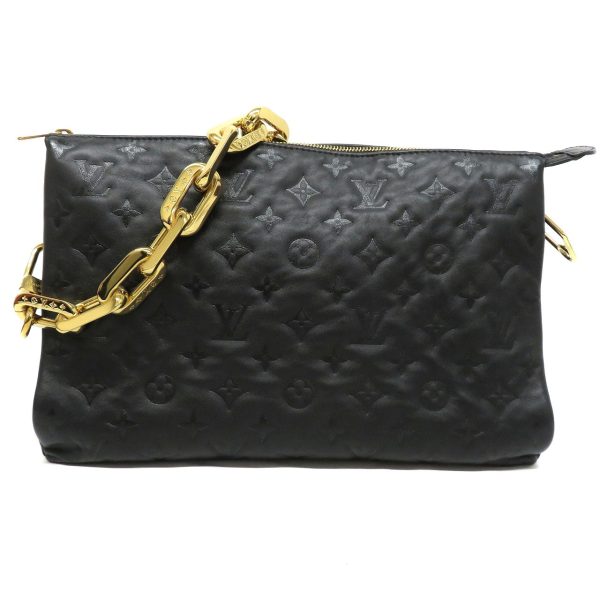 1 Louis Vuitton Coussin MM Hand Bag Lamb Leather Black