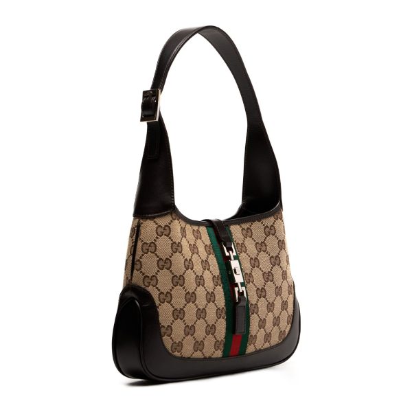 1 Gucci GG Jackie Leather Shoulder Bag Beige