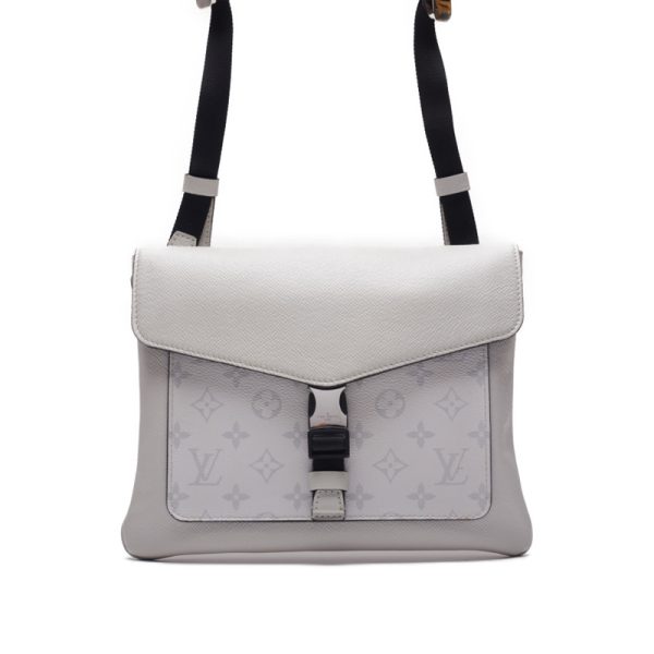 1 Louis Vuitton Monogram Taiga Rama Flap Messenger Bag White