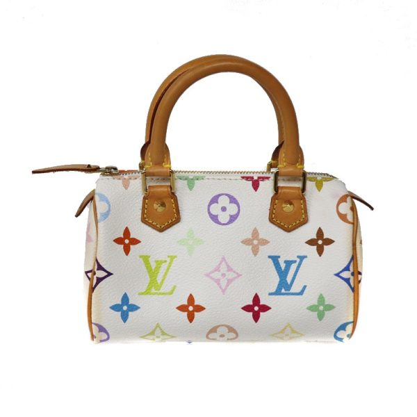 1 Louis Vuitton Mini Speedy Shoulder Handbag Monogram Multicolor