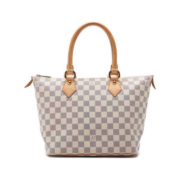 1 Louis Vuitton Damier Azur Saleya PM Tote Bag White