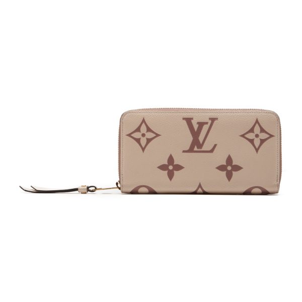 1 Louis Vuitton Monogram Empreinte Leather Long Wallet Beige
