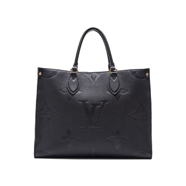 1 Louis Vuitton On the Go PM Leather Tote Bag Black