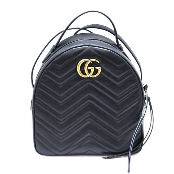 1 Gucci GG Marmont Quilted Leather Backpack Black