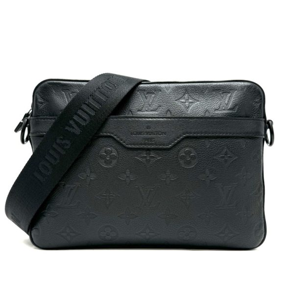 1 Louis Vuitton Monogram Calf Leather Shoulder Bag Black