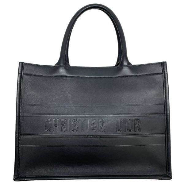 1 Christian Dior Book Calfskin Tote Bag Black