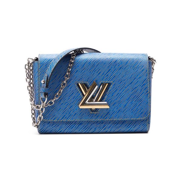 1 Louis Vuitton Epi Twist MM Chain Epi Leather Shoulder Bag Denim Light