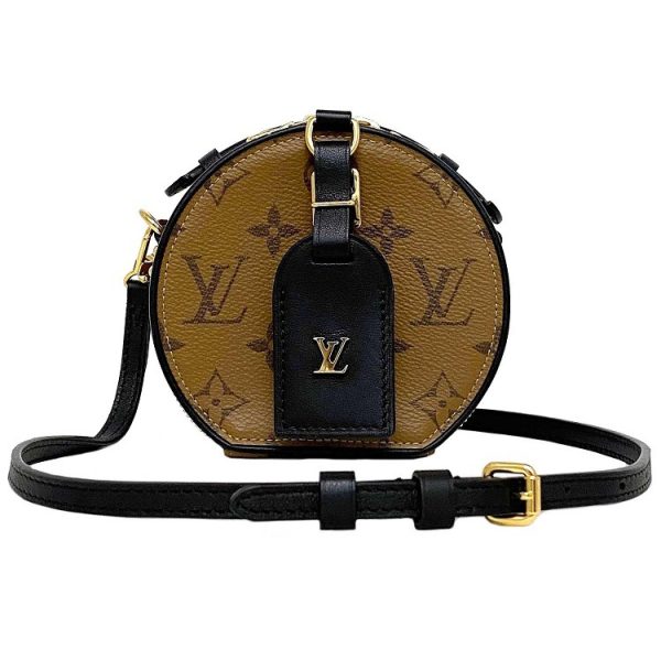 1 Louis Vuitton Mini Boite Chapeau Shoulder Bag Brown Black Gold Monogram