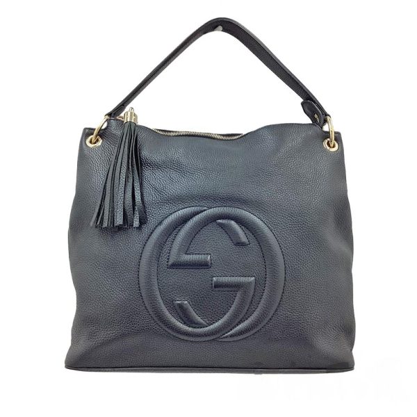 1 GUCCI Soho Large Tote bag Leather Shoulder bag Black