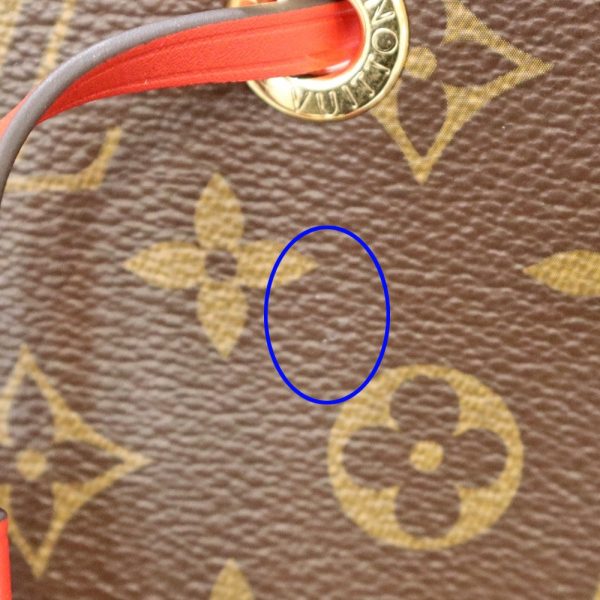 10 Louis Vuitton NeoNoe Shoulder Bag Monogram Canvas Brown Red