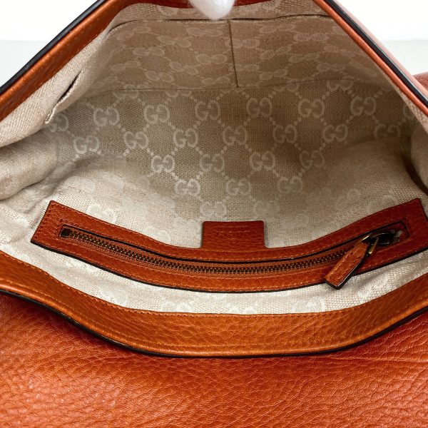 1000058735236 17 Gucci Horsebit Shoulder Bag Orange Brown