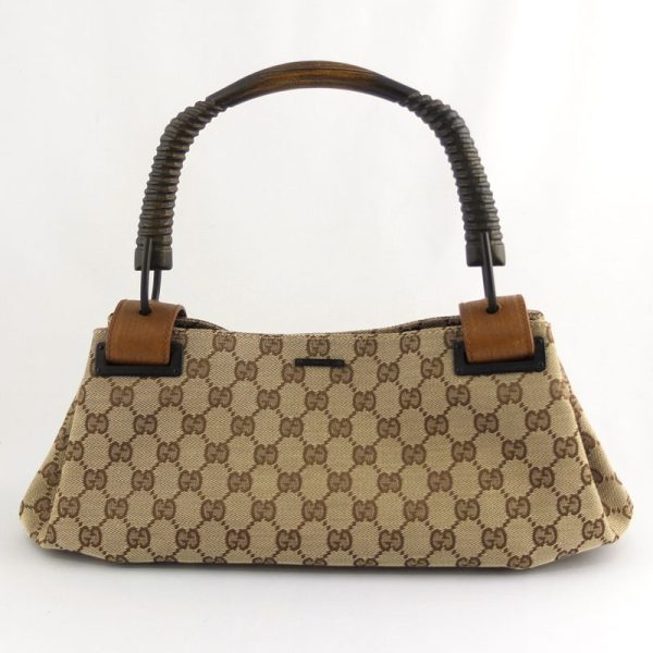 10004136 1 Gucci Wood Handbag Beige