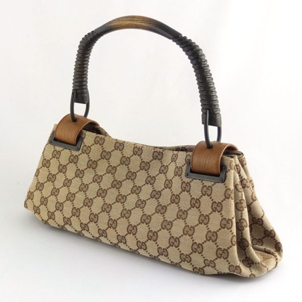 10004136 2 Gucci Wood Handbag Beige