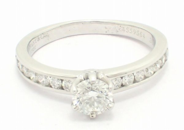 11261385 1 TIFFANY Co Tiffany Diamond Ring Prong Channel Setting