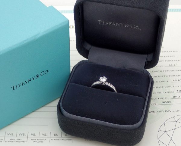 11261385 2 TIFFANY Co Tiffany Diamond Ring Prong Channel Setting