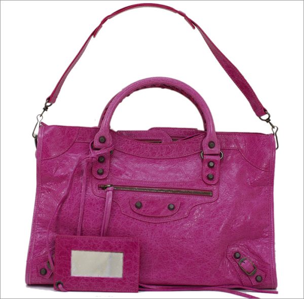 115748566902 BALENCIAGA The City Handbag Fuchsia Pink