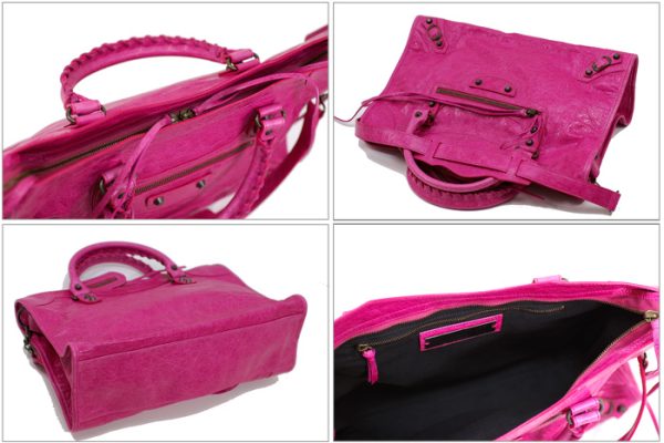 115748566903 BALENCIAGA The City Handbag Fuchsia Pink