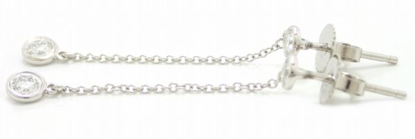 11590635 1 TIFFANY Co Tiffany by the Yard Drop Earrings Chain Platinum Diamond