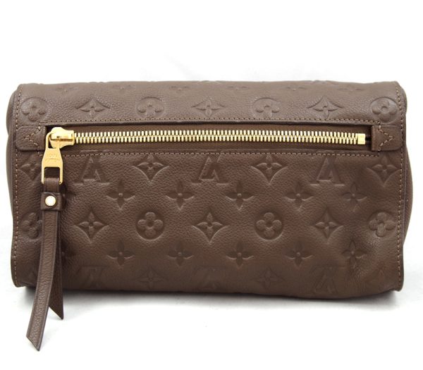 11902 2 Louis Vuitton Petillante Clutch Monogram Gold Hardware Empreinte Leather Brown