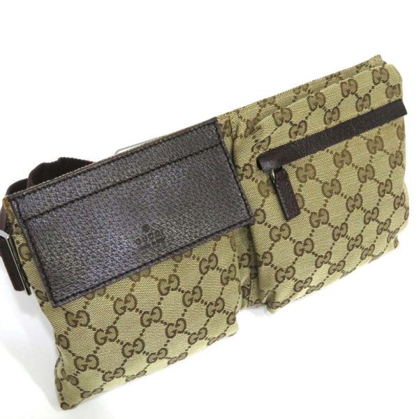 12 gu230308 1 04 Gucci GG canvas waist bag S rank body bag beige