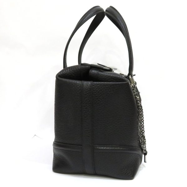 12 gu240212 4 02 Gucci Sherry Line Leather Mini Boston Bag AB Rank Black