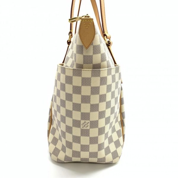 1240001032777 2 Louis Vuitton Totally MM Damier Azur Tote Bag Shoulder Bag Gray White