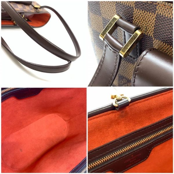 1240001033005 9 Louis Vuitton Manosque PM Damier Tote Bag Shoulder Strap Trapezoid Brown